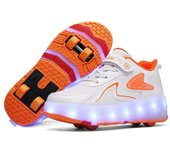 Patines De 4 Ruedas Con Luzkids Girls Light up Flashing With Led Kick Roller Skate Shoes for Kids