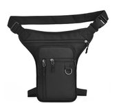 Bolsa Lateral De Motocicleta Para Hombres Con Multibolsillos Cinturón De Pierna En Cuero PU Bolsa De Cadera Para Deportes Al Aire Libre Y Viajes