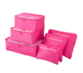 Bolsas organizadoras de Maletas, 6 Piezas, impermeables, incluye 3 Cudos de Embalaje, 3 Bolsas de Compresión