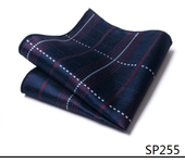 High Grade Brand Silk Kerchief Man Dark Blue Striped April Fool's Day Fit Formal Party Pocket Square Handkerchiefs Suit Hanky