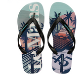 Solid color casual beach shoes summer flip-flops men's clip-on sandals
