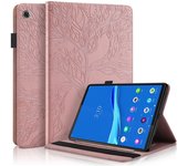 Emboss Tree Leather Flip Case for Lenovo Tab M10 FHD Plus 10 3 Case TB-X606F/X Wallet Tablet Funda for Lenovo Tab M10 Plus Case