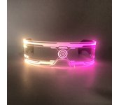 Rave Colorful Glowing Light Birthday Glasses Luminous LED Party Glasses Neon Googles Masquerade Concert Props Flashing Glasses