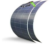 Panel Solar Flexible 125W 12V Placa Solar Flexible Monocristalino Portátil para Barcos, RV, Remolques, Autocaravana, Central Eléctrica, Superficies Irregulares