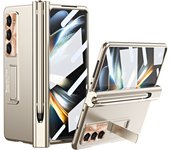 Bracket Plating For Samsung Galaxy Z Fold 5 Case Pen Slots Hinge Protection Film Cover