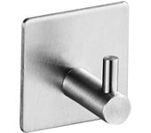 Colgador toalleros de baño sin taladro - set de 5, acero inox - ganchos adhesivos para pared, perchas autoadhesivo fuertes para baño cocina albornoz trapos
