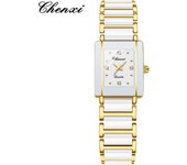 Reloj cuadrado popular para parejas, reloj para hombres y mujeres, reloj de cuarzo de moda de cerámica