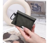 Monedero informal de tela de buey de estilo coreano, monedero con cremallera de Color sólido, bolso para artículos pequeños, tarjetero, cartera, bolsa de almacenamiento de tarjetas de viaje