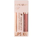 Pintalabios, Combinación De Delineador De Labios Mate Y Brillo De Labios De 12 Colores, Antiadherente, Que No Se Decolora