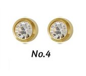 1 Pair surgical steel  cz gem earring piercing unit silver color body piercing jewelry 16g stud tragus cartilage