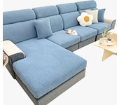 DUDUME Funda de sofá jacquard impermeable, alta elasticidad, antisuciedad, funda de cojín, antiarañazos de gato