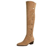 Botas De Pila Para Mujer Botas De Mujer De Tacón Medio Puntiagudo
