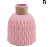 Florero de plástico de cuerda para decoración del hogar, maceta de bricolaje para sala de estar, vajilla de flores de imitación de porcelana, adornos