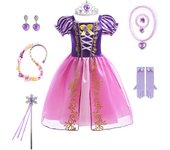Princess dress for girls summer fantasy party clothes Aurora Rapunzel Cinderella Sleeping Beauty Carnival Christmas costume