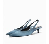 Elegant Party High Heeled Pumps For Women 2024 Autumn Bow Pointed Toe Stiletto Shoes Fashion Slingback Heels Kitten Heel Sandals