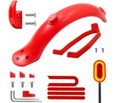 Durable Scooter Mudguard for Xiaomi Mijia M365 M187 Pro Electric Scooter Tire Splash Fender with Rear Taillight Back Guard