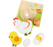 1 Juego Las gallinas Ponen Bloque de Juguete Juguetes Puzzles Infantiles Toys Bloques Madera Toys Juguetes de Madera para Juguetes educativos Bambú
