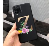 For Samsung Galaxy A12 Case Cute Letters Phone Cover Silicon Back Cases For Samsung A12 A 12 A125F Soft TPU Bumper Coque Flower