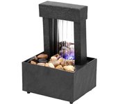 Tabletop Fountain Circulating LED Ring Lights r Water Ornaments Meditation Fortune Craft for Home Office