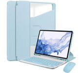Keyboard Case For Samsung Galaxy Tab S9 Plus Case 360 Rotation S Pen Holder Cover for Galaxy Tab S9 Plus 12.4 inch SM-X810