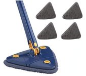 Mopa Limpieza Triangular Ajustable, Fregona limpiadora de Paredes con 5 paños de Microfibra