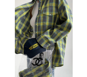 Mumaroho 2024 Autumn/Winter Long Sleeve Retro Blue Checkered Oversized Loose Women's Shirt
