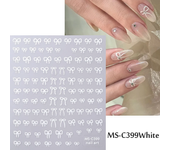 Black White Letters Nail Sticker Abstract Art Words Label 3D Design Sliders Graffiti Line Decals Foil Manicure Accessories