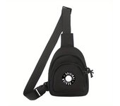 +1 pieza de bolso de hombro pequeño minimalista con estampado de texto, mini bolso, mochila casual, bolso cruzado ligero para hombres, bolso de hombro casual, bolso mensajero, bolso portátil, perfecto para regalos de cumpleaños, Navidad y Halloween