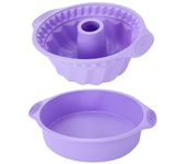 FAIS DU-Molde para hornear morado para forma de pastelería y accesorios, herramientas de decoración de pasteles, molde de silicona para hornear, moldes para magdalenas y magdalenas