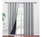 Cortinas Modernas de salón, 2 Piezas, Opacas térmicas con Ojales, Aislantes, frío y Calor