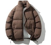 Abrigo engrosado de invierno, color sólido, chaqueta de pareja, el mismo estilo para hombres y mujeres, ropa cálida de algodón.