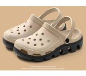 Zuecos antideslizantes para hombre, sandalias de playa con correa ajustable, zapatillas para el hogar