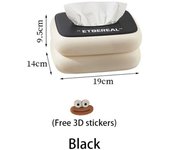 Creative Plastic Tissue Box Wall-mounted Spring Base Napkin Box Cute Face Towel Box