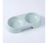 Double Pet Bowls Dog Food Water Feeder Plastic Pet Drinking Dish Feeder Cat Puppy Feeding Supplies Small Dog Accessories