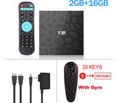 T9 TV Box Android 9.0 4GB RAM 64GB ROM 4K H.265 2.4G&5G Dual WiFi RK3318 Quad Core BT4.0 Smart Set Top Box