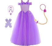 Girls Butterfly Fairy Costume Christmas Kids Birthday Party Purple Gradient Mesh Tutu Long Dresses Halloween Princess Cosplay Co