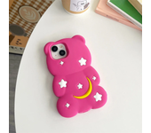 3D Cartoon Moon Star Teddy Bear Suitable For iPhone 14 Phone Case 15 Pro Max 12 13 Protective Case