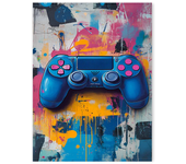 Painted Graffiti Game Controller Posters Abstract Gaming Headphones Canvas Painting Boys Bedroom Playroom Wall Art Home Decor