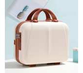 maleta de cabina Caja de cosméticos con cremallera portátil y ligero de gran capacidad, bolsa de advertencia, equipo de embarque, mini maleta maletas de viajes cabina