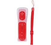 HD Home Game Console Media Remote Control Replacement Player Controller With Silicone Case Wristband 2 Vibration for Wii Red