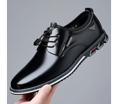 Zapatos informales para hombre, zapatos de negocios a la moda, mocasines cómodos sin cordones para hombre, zapatos de trabajo de cuero con plataforma, talla grande 50