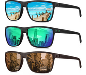 Set de 3 Gafas Polarizadas Hombre ,Protección UV,Ideales para conducir, pesca, golf y caminatas al aire libre