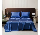 Bonenjoy Bedsheet with Pillowcase Solid Color Bed Linen Smooth Flat Sheet Set Soft Flat Bedsheets Home Sheets
