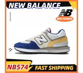 Leten （original）Official  NB 574 Yellow Blue " Sports Sneakers U574LGD Warranty 1 Year Work shoes
