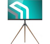 Soporte de Pie de TV & Tripode de Suelo de 32 a 65 Pulgadas - Peana TV Universal con Peso de hasta 35 kg - Pedestal para Pantalla MAX VESA 400x400 / Soporte Giratorio Televisor TS1220-B Negro