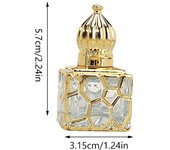 Mini Glass Roll on Bottle Hot Stamped Silver Rollerbal Essential Oil Container Blending Perfume Bottle Empty Essential OilBottle