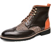 Mens Dress Boots Fashion Dress Boot For Men Oxford Leather Classic Brogue Ankle Boots