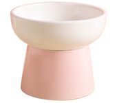 High Foot Cat Elevated Bowl Ceramic Raised Dog Food Water Feeders 300ml Neck Protection Pet Feeding Dishes