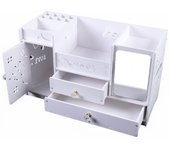Cosmetic Storage Box Cosmetic Box Makeup Organizer with Drawer White