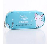 1~6PCS Kawaii Canvas Pencil Case for Boys Cartoon Bear Pencilcase Pen Case Bag Large Capacity Pencil Box Pouch Stationery